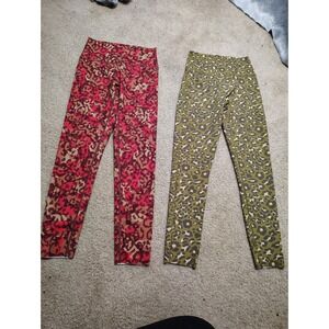 Aerie Offline Leggings High Rise Cheetah Print Bundle Women's Sz Medium